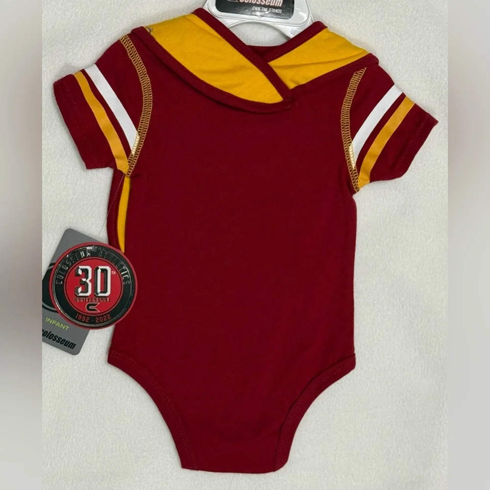 Colosseum Infant 0-3M Iowa State University (ISU) Bodysuit and Bib Set NWT